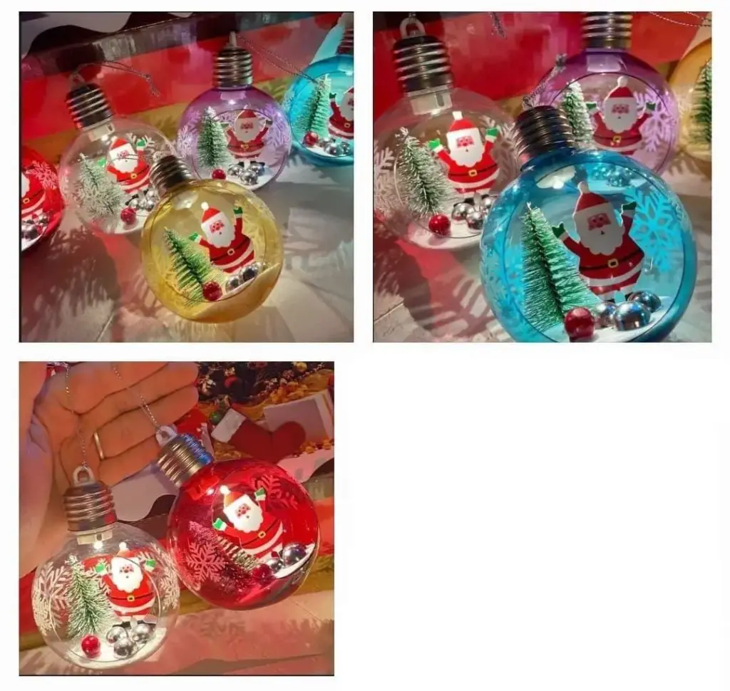 Esferas navideñas con luz