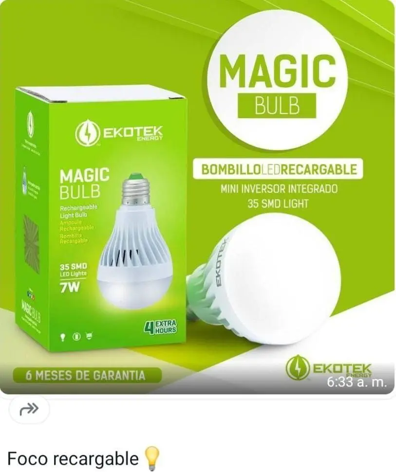 Foco recargable 7 wats