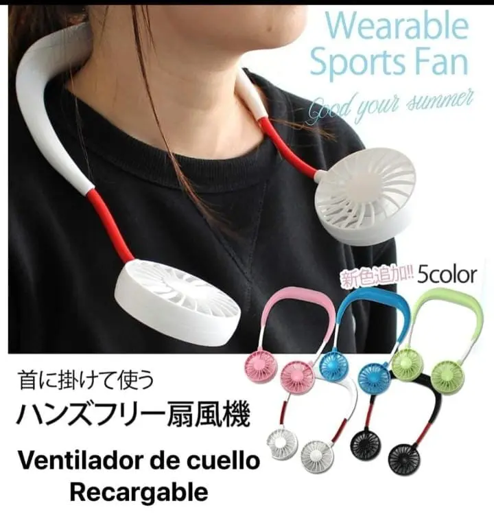 Ventilador recargable de cuello
