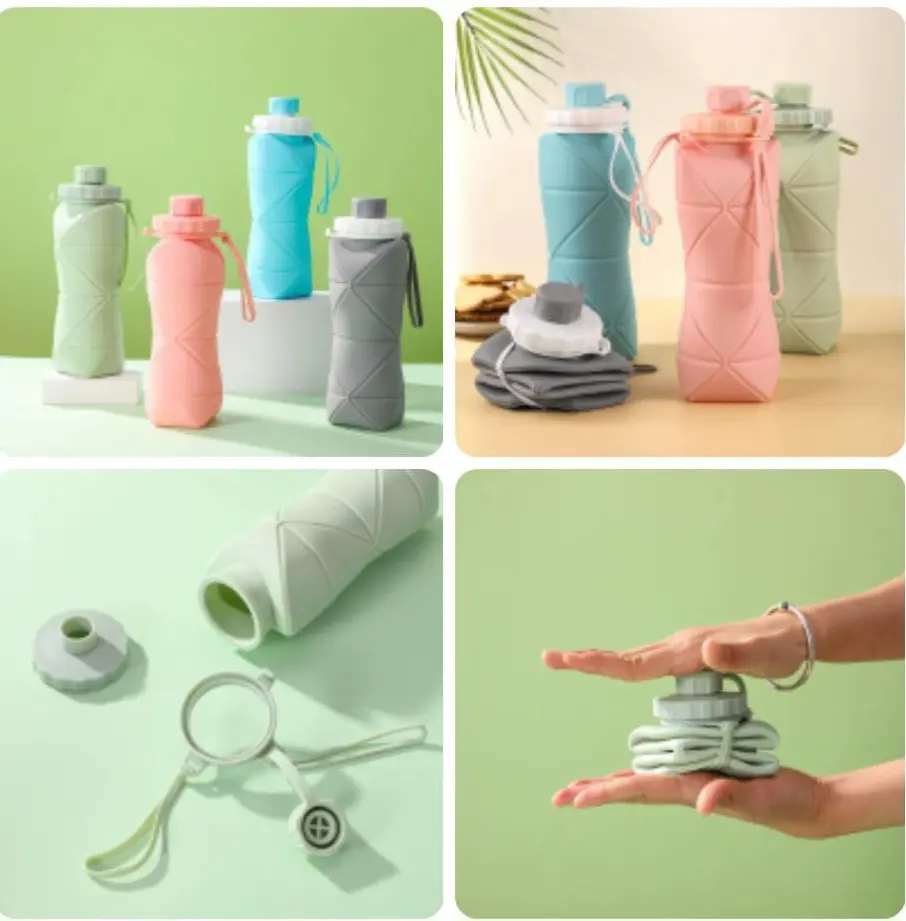 Botella de agua plegable 