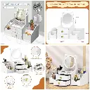 Organizador grande con espejo de gatito