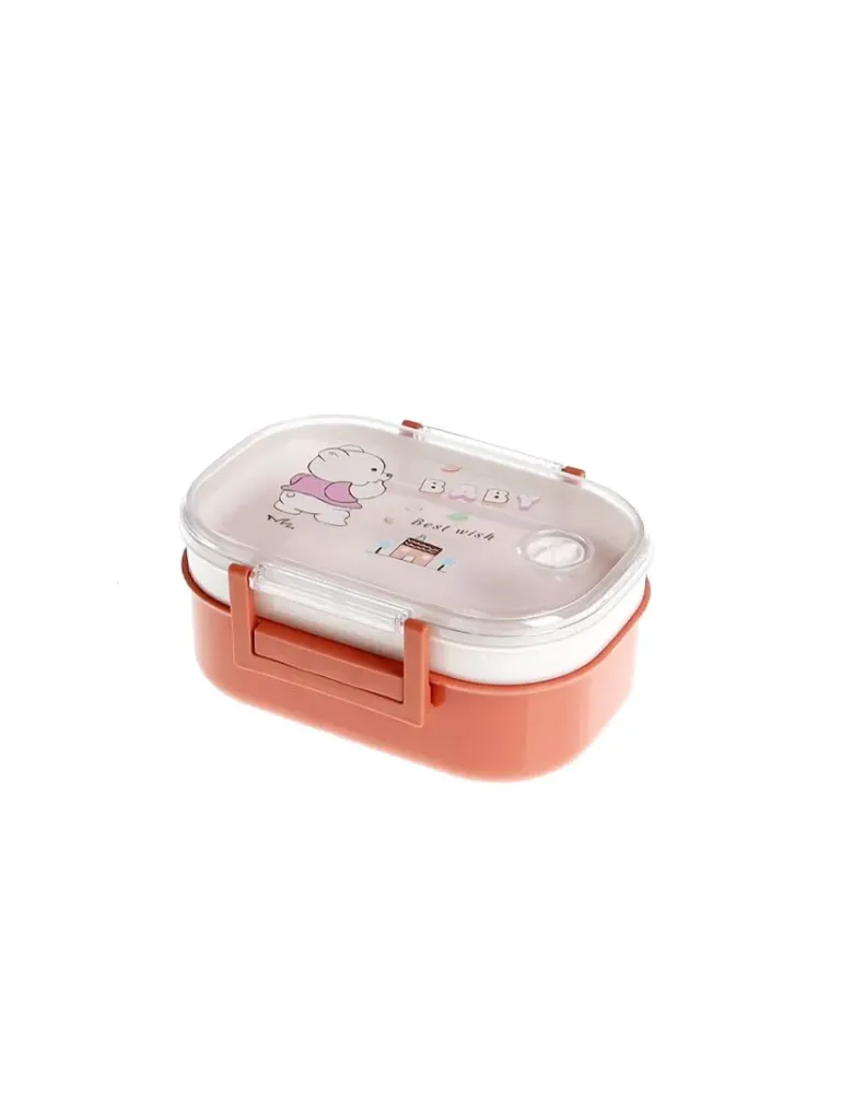 Lunchera con tapa transparente y cuchara