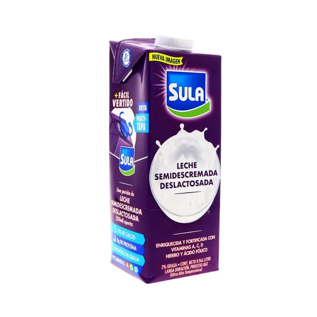 LECHE UHT SULA DESLACTOSADA SEMIDESCREMADA