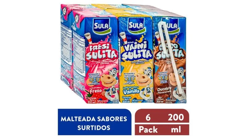 Malteada Uht Sula Sabores surtidos 200 Ml
