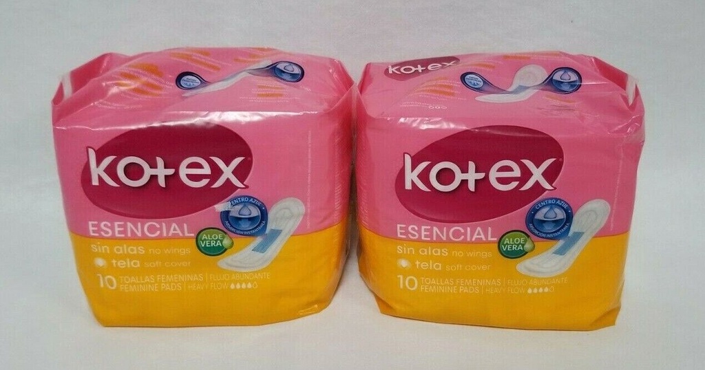 toallas sanitarias Kotex sin alas