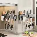 Estante organizador de cuchillos y cucharones 