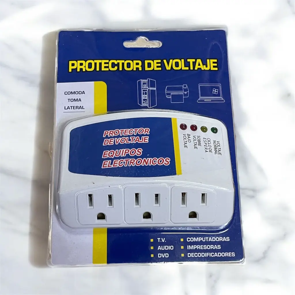 Protector de voltaje de 3 tomas 