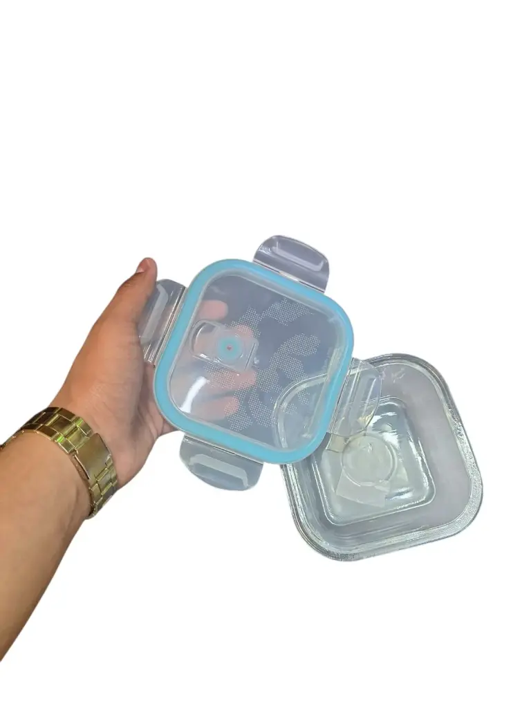 Pana de vidrio,tapadera de plástico 