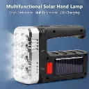 Linterna solar con cable usb