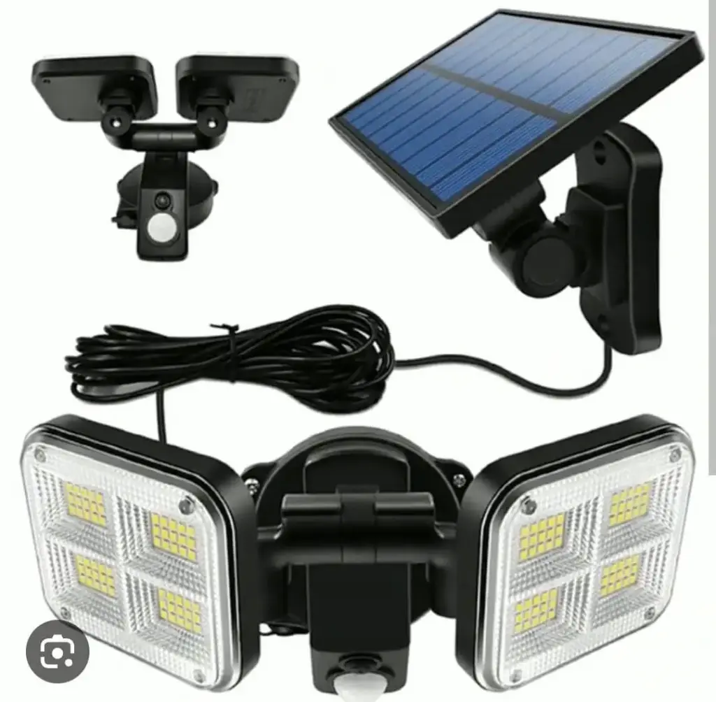 Lampara solar doble