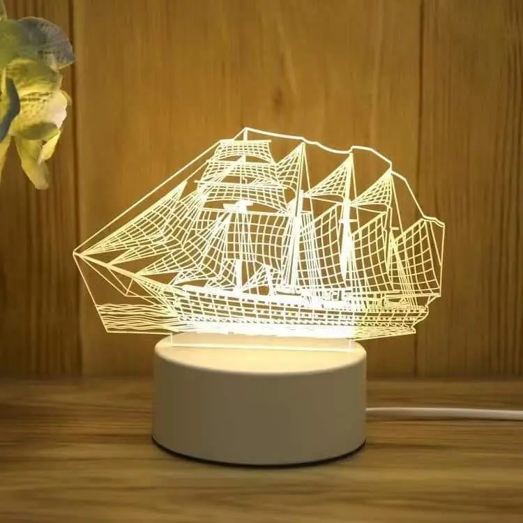 Mini lampara 3D , acrílicas