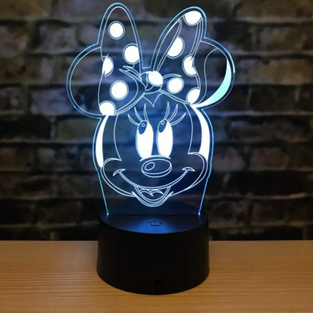 Lamparas 3 D de minni mouse