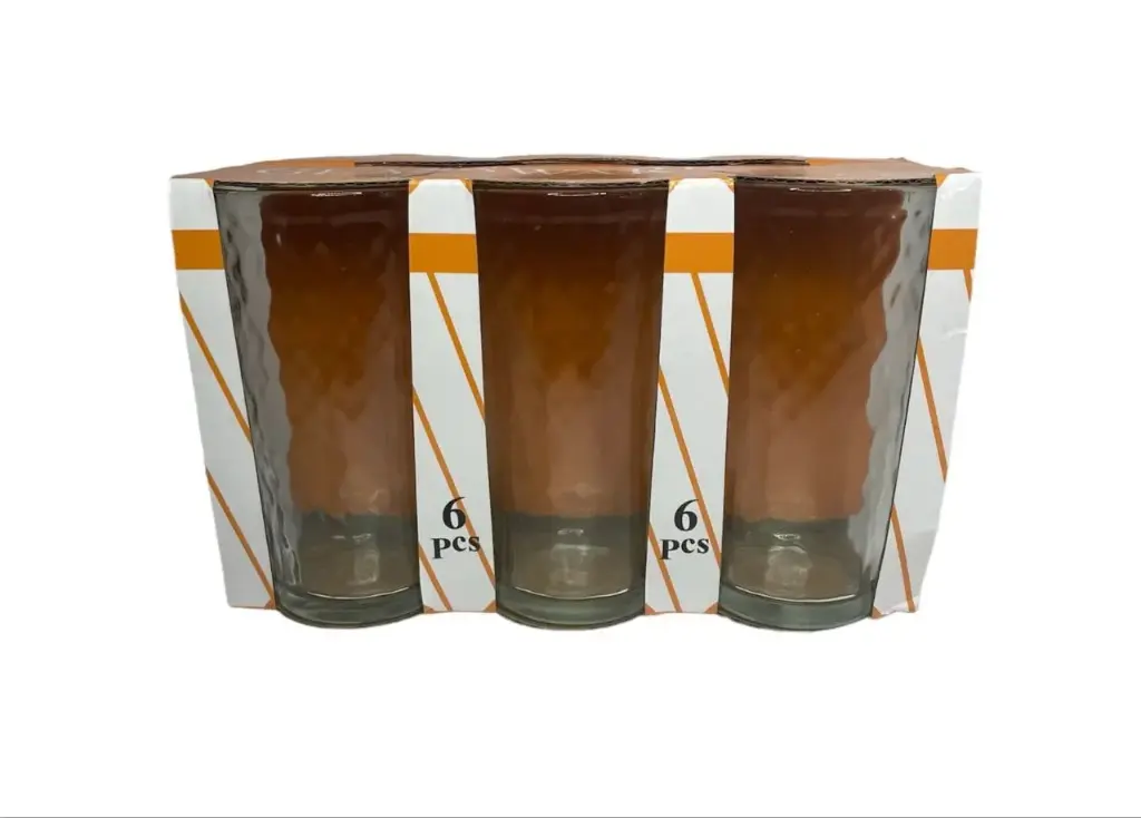 Set de seis vasos de vidrio