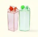 Botella con estilo de cartón de leche