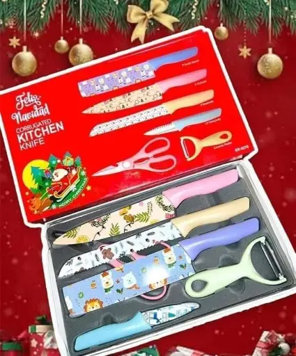 Kit de cuchillos navideños 