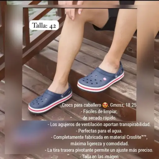 Crocs # 42 para caballero