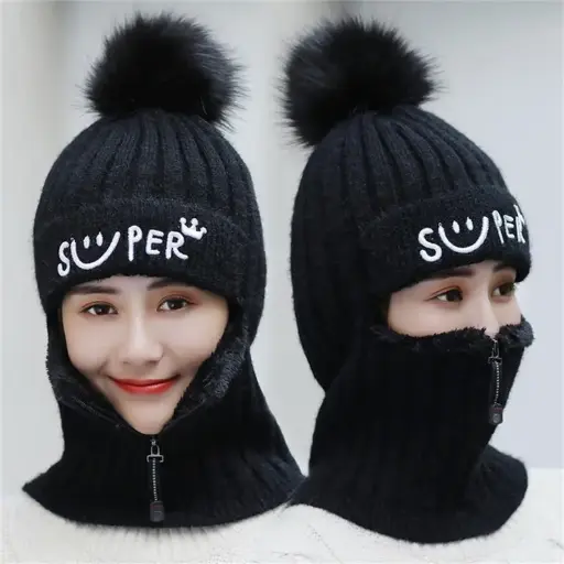 Gorros con zipper, 2 en 1