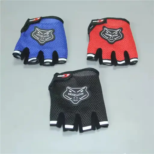 Guantes medio dedo, para motociclista 