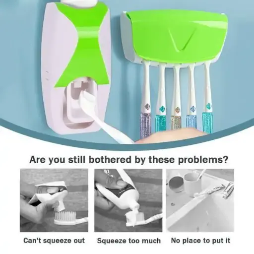 Dispensador depasta dental y soporte de cepillo de dientes 