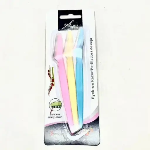 Set de 3 navajas para depilar cejas 