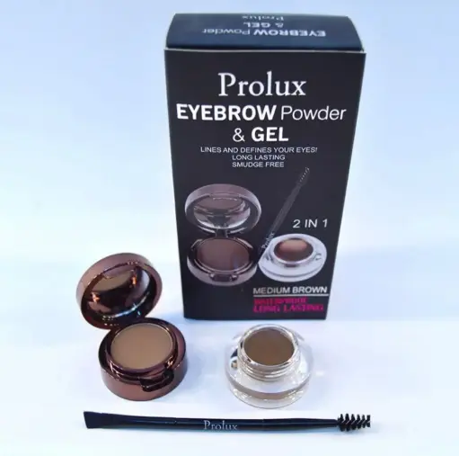Polvo y gel prolux para cejas